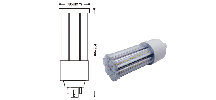 Wholesale 54watt 3000K or 5000K E39 Base High-Lumen LED Corn Lamp for Commercial Lighting